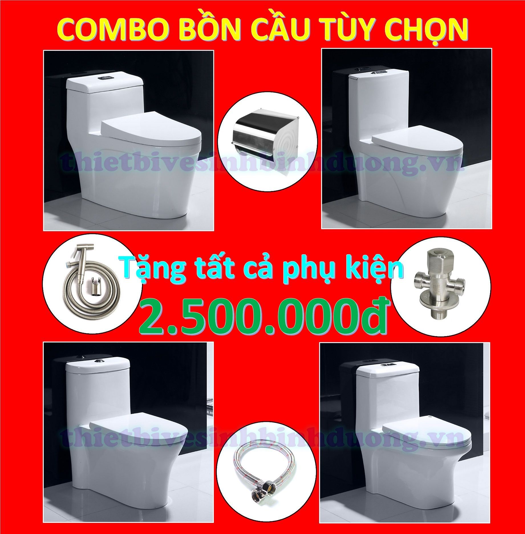 Bồn cầu tùy chọn chỉ với 2.500.000đ